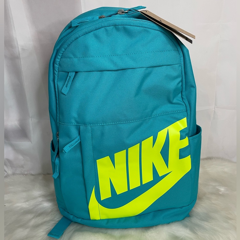 New  NIKE Elemental Unisex Backpack Dusty Cactus Volt with Neon logo